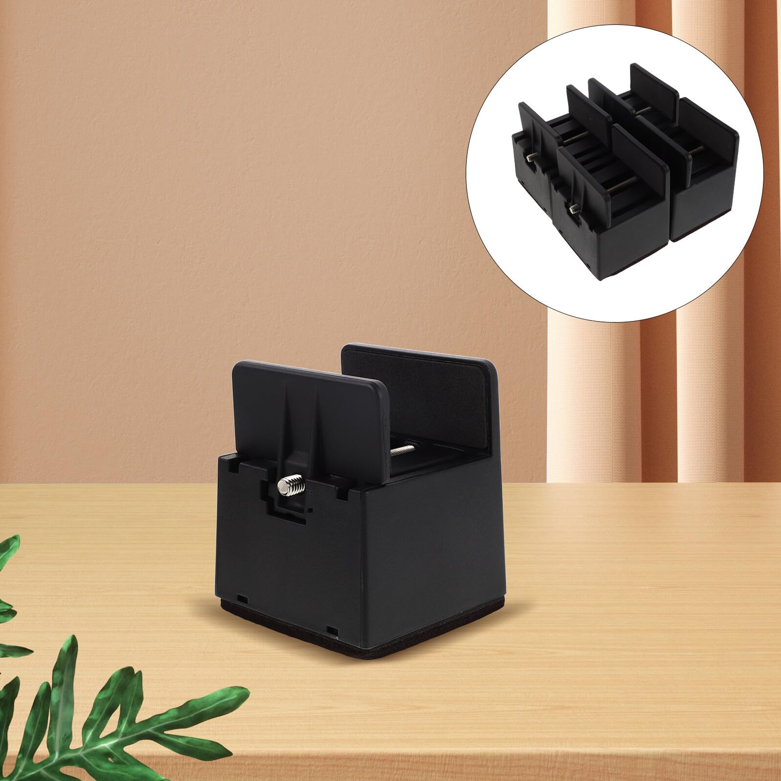 Elevadores de Muebles Ajustables para Patas de Mesa y Sofá 4 Unidades Base Antideslizante Fieltro Altura 50 MM para Patas de 35-50 MM Soporte Estable y Protección para Suelos