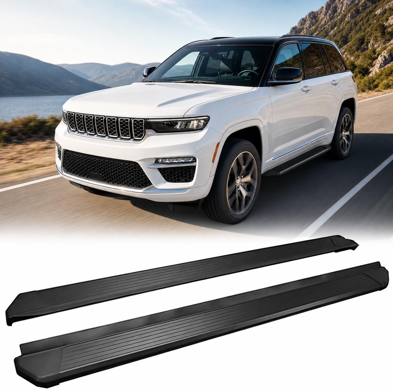 Estribos HEKA Para Grand Cherokee 2-Row WL 2022-2026 Aluminio 2 Piezas