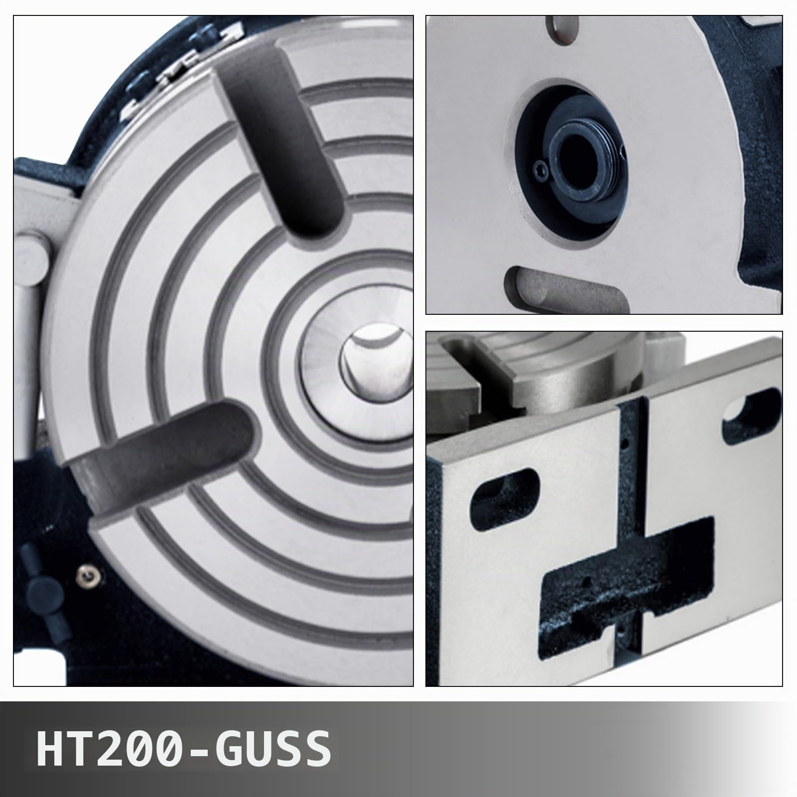 VEVOR Trennkopf, 150 mm, 4 Schlitze, horizontaler vertikaler Indexierkopf, HT200 Gussfräsen, semi-universelles Set mit Präzisionsskala-Resetting Zifferblatt und flexiblem Handrad für