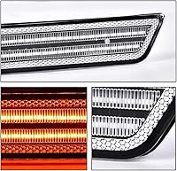 Vista 3 de CHEDA Lente transparente delantera y trasera, par de guardabarros, luz LED de marcador lateral compatible con Chevy Camaro LS, LT, SS, Z/28, ZL1