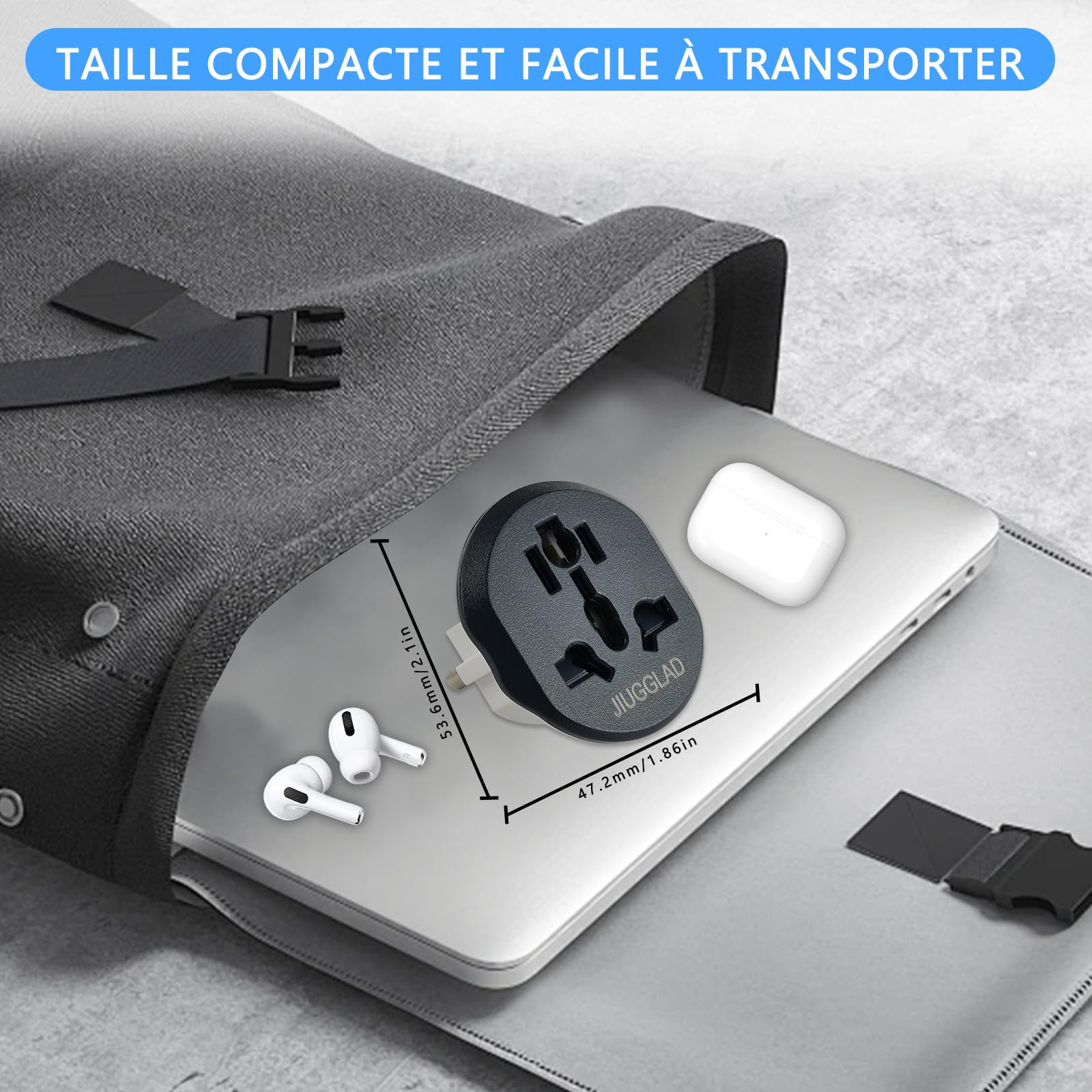2 Pièces Adaptateur Prise Anglaise vers France, Adaptateur Prise Universelle, Adaptateur Prise USA vers France, Adaptateur Universel pour UK,USA,Chine,la Suisse ect