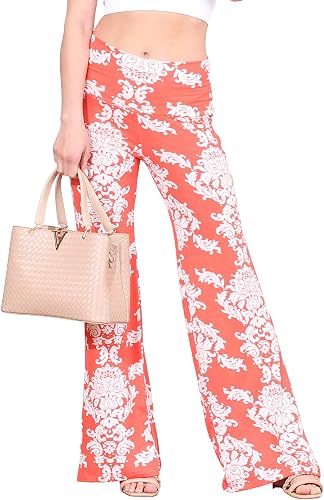 Popana Wide-Leg Pants Palazzo Pants, Soft Lightweight Flowy Bootcut Wide Leg Lou