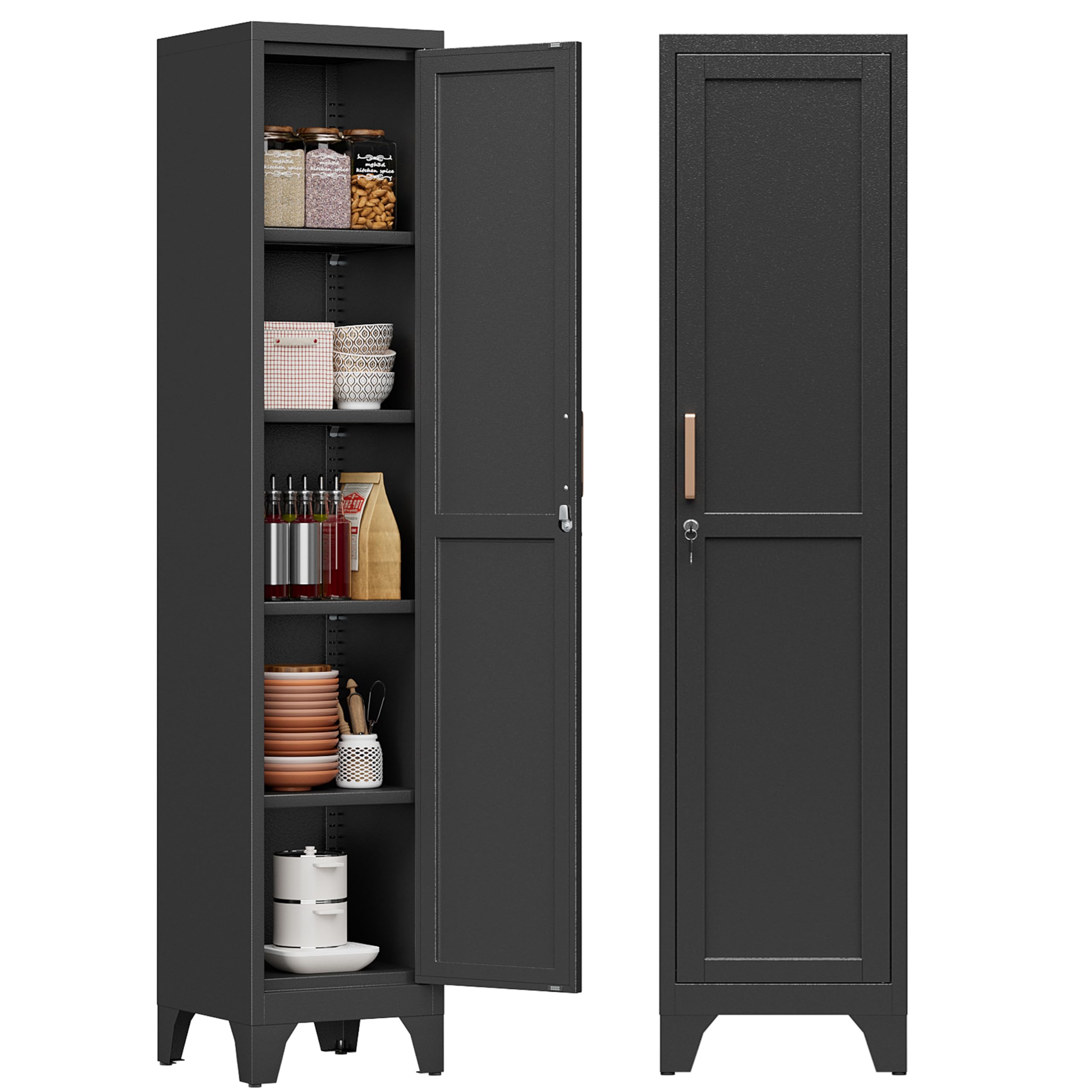 Firstsky 67' Black Metal Locker