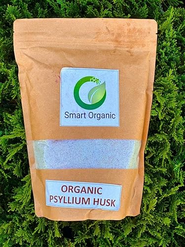 Smart Organic, Cáscara de psyllium orgánica, Keto Friendly, vegano, sin gluten, certificado por USDA, fuente de fibra orgánica, no transgénicos,