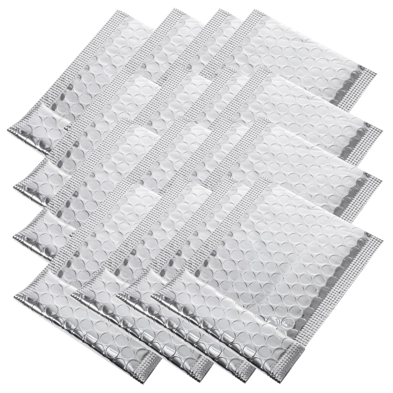 Sobres de Burbujas de Envío Plateados Cierre Autosellante, Protección Extra y Resistente para Joyería y Productos Electrónicos, Pack de 100 Unidades