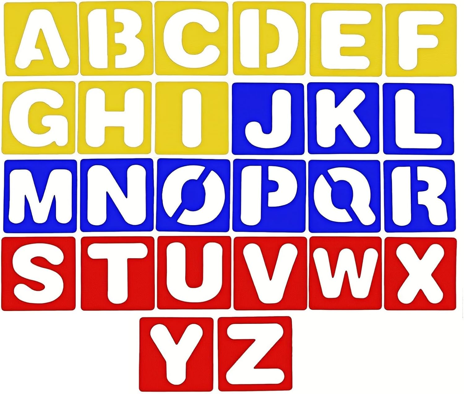 NIIIYTYB 26Pcs Large Letter Stencils for Kids Bulletin