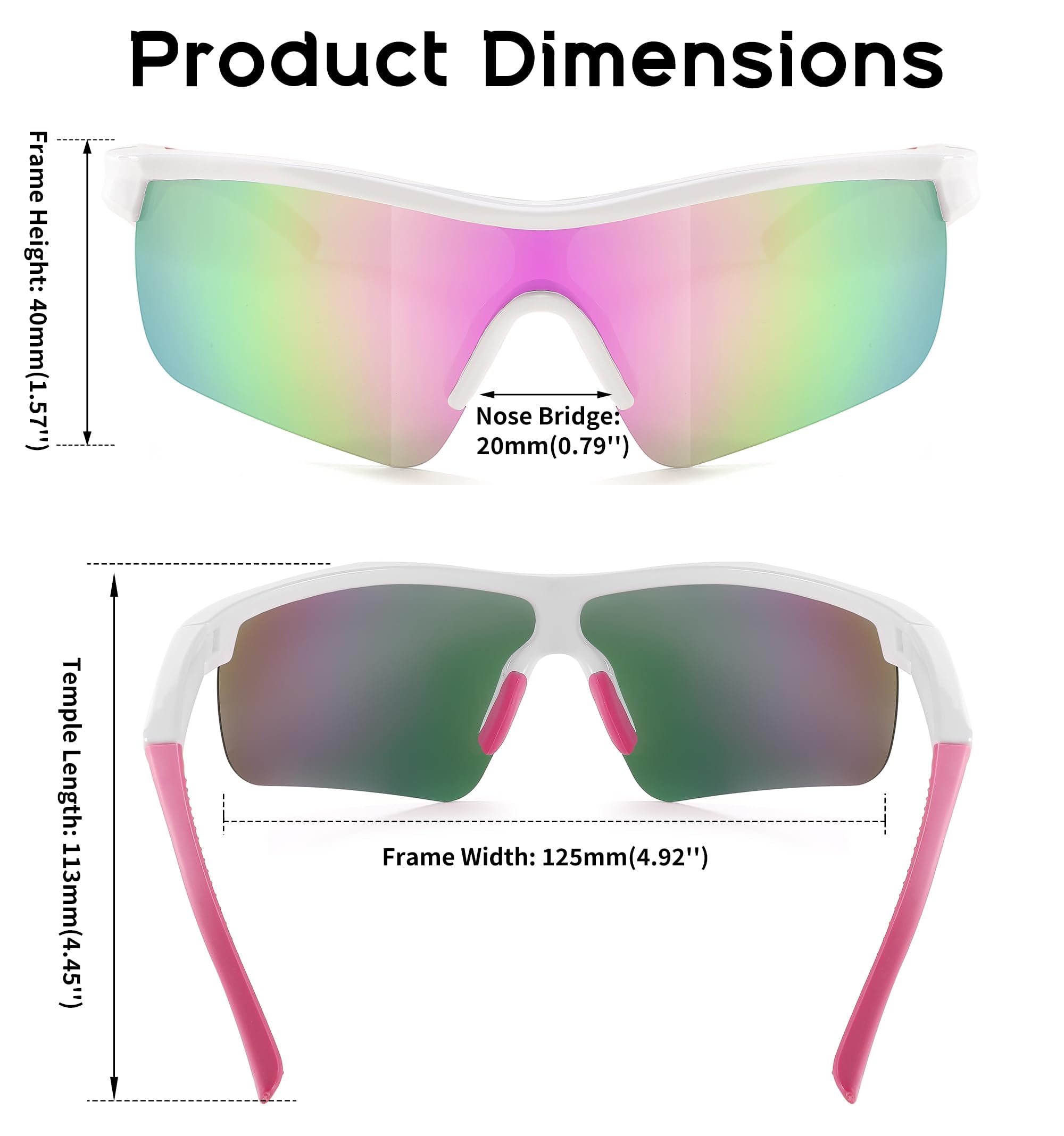 FEISEDY Sport Polarisées Lunettes de Soleil pour Enfants Protection UV400 Ultra Léger Flexible TR90 Cadre pour les Enfants Garçons et Filles de 7-12 ans B2454