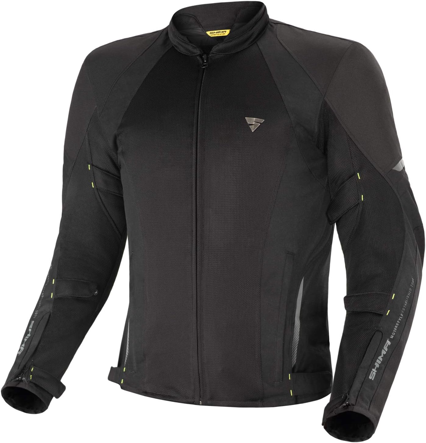 JET Breathable MESH Panels, Waterproof, Removable Membrane, Level 2 Back Protector Included, Advanced Adjustment (Men, Jackets, Black, L)