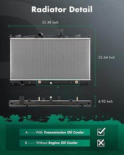 Vista 905 de SCITOO Reemplazo completo del radiador de aluminio para 1993-1998 para Toyota para T100 2.7L 3.0L 3.4L 2090 Radiador