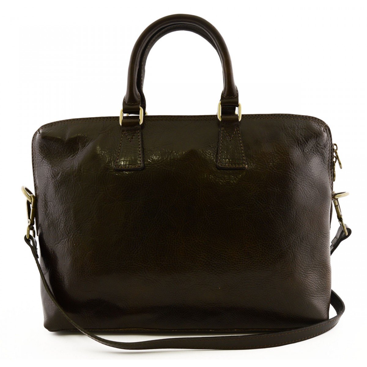 Portadocumenti A4 In Vera Pelle Con Tracolla Rimovibile Colore Nero - Pelletteria Toscana Made In Italy - Business