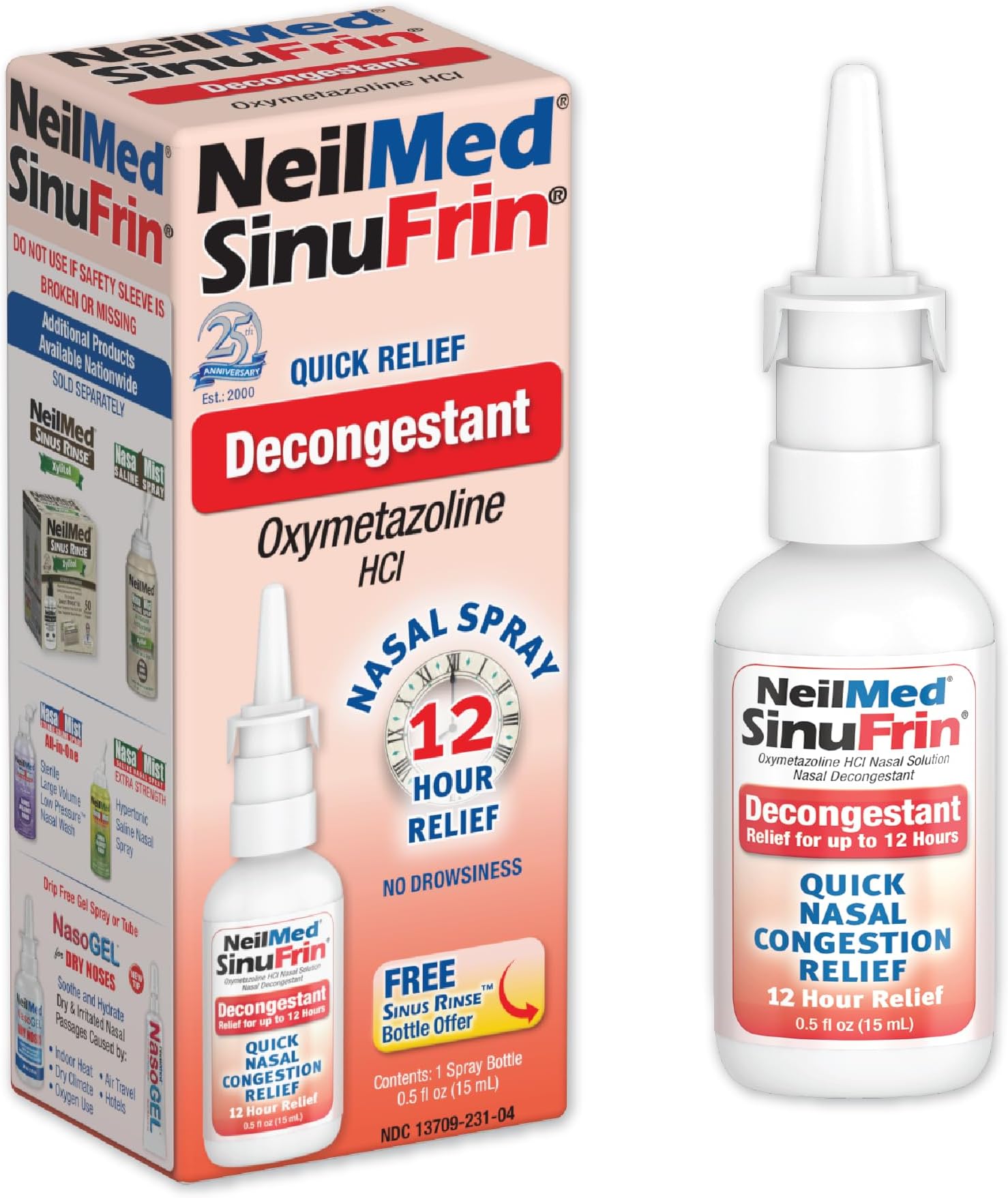 SinuFrin Decongestant 0.5 Fluid Ounce (15 mL) (packaging may vary)
