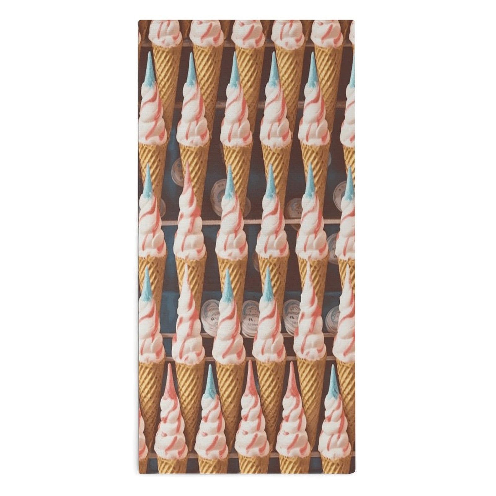 Btcowzrv Style Ice Cream Cones Fifties Time Bath Towel Beach Towels Shower Towel