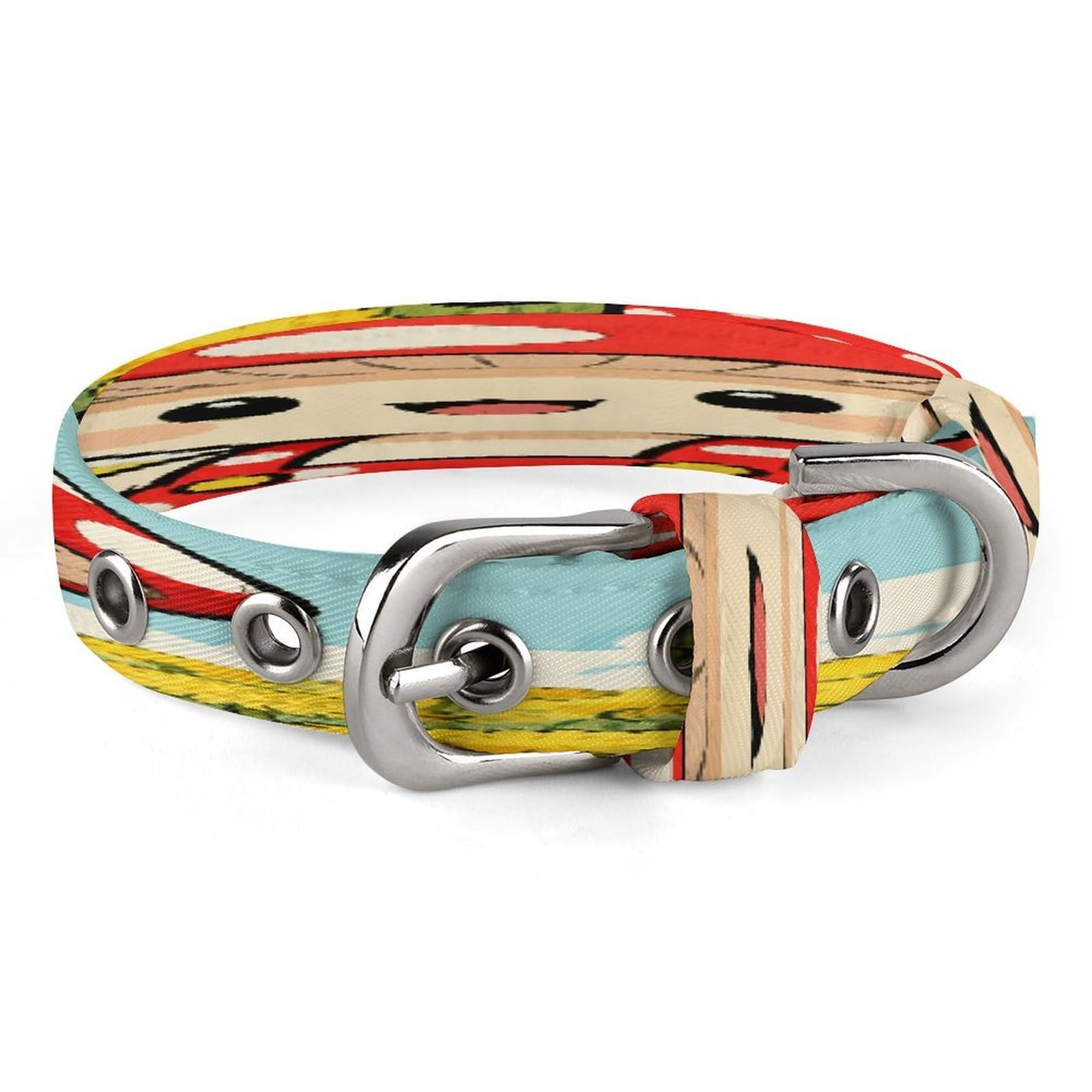 Collar vintage para mascotas transpirable para paseos diarios de perros y gatos