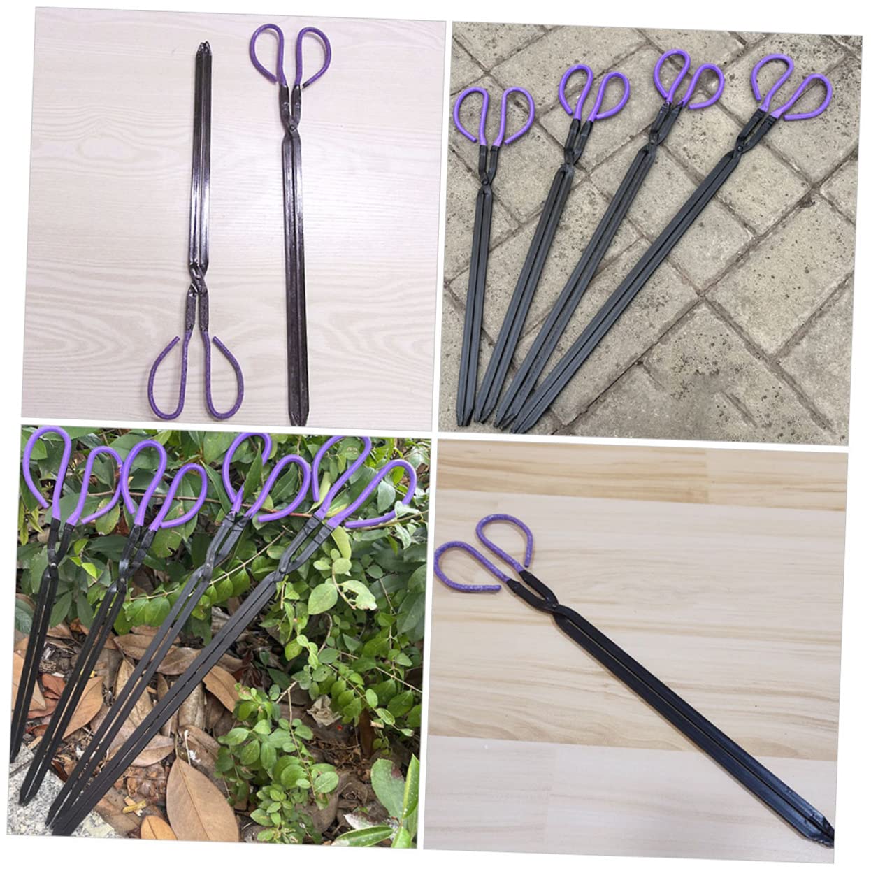 Pinza per Carbone in Ferro Nera 2 Pezzi per Uso Domestico e Outdoor | Clip per Rifiuti e Braci, Portatile e Pratica, Accessorio per Raccolta e Presa Rapida