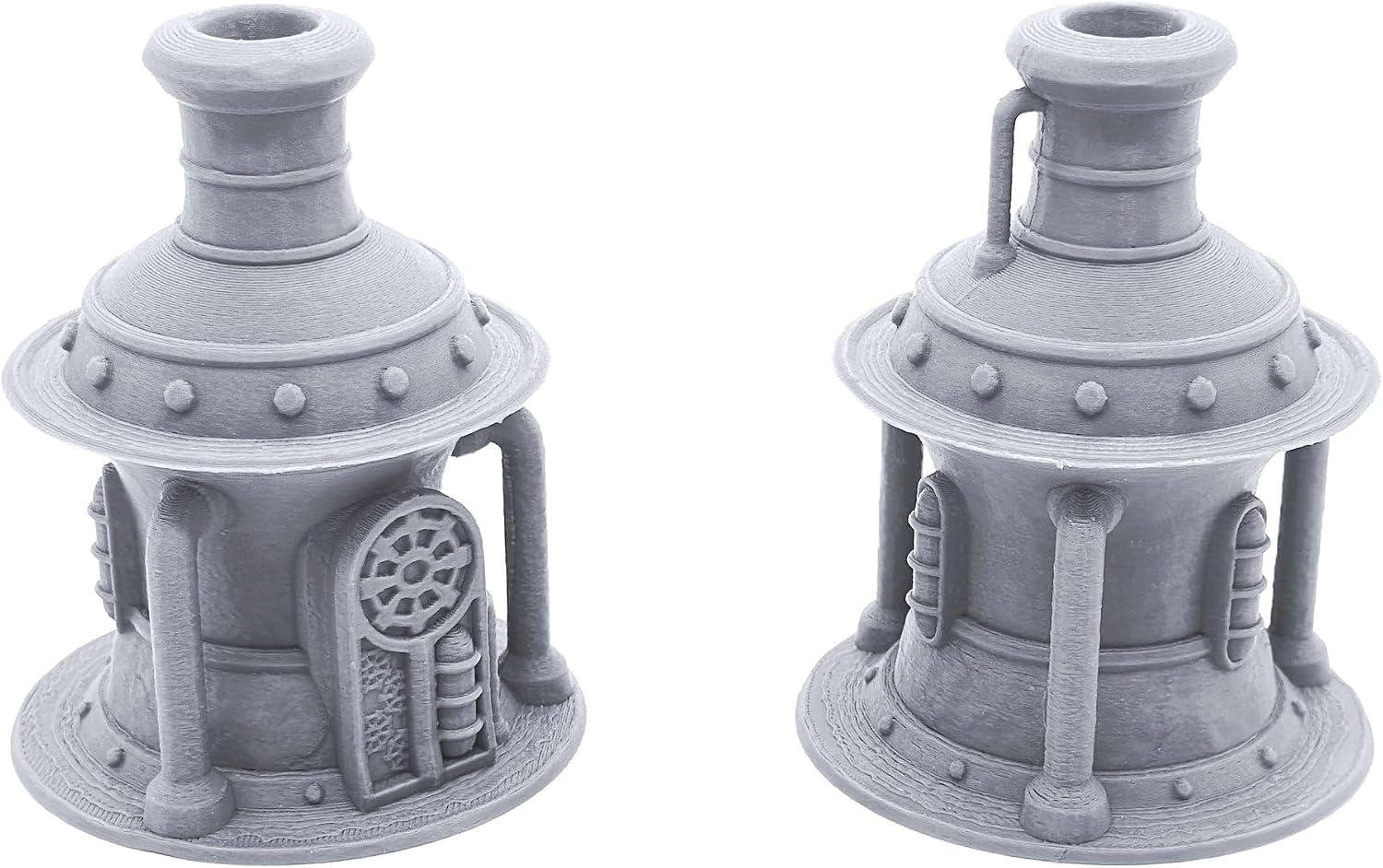 EnderToys Steampunk Steam Outlets by Makers Anvil, 3D Printed Tabletop RPG Scenery and Wargame Terrain 28mm Miniatures, Grey