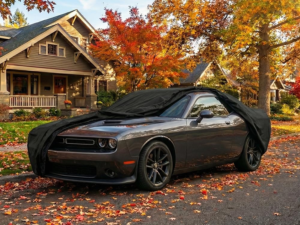 Custom Fits 2008-2024 Dodge Challenger Car Cover Black Sapphire Metallic Covers