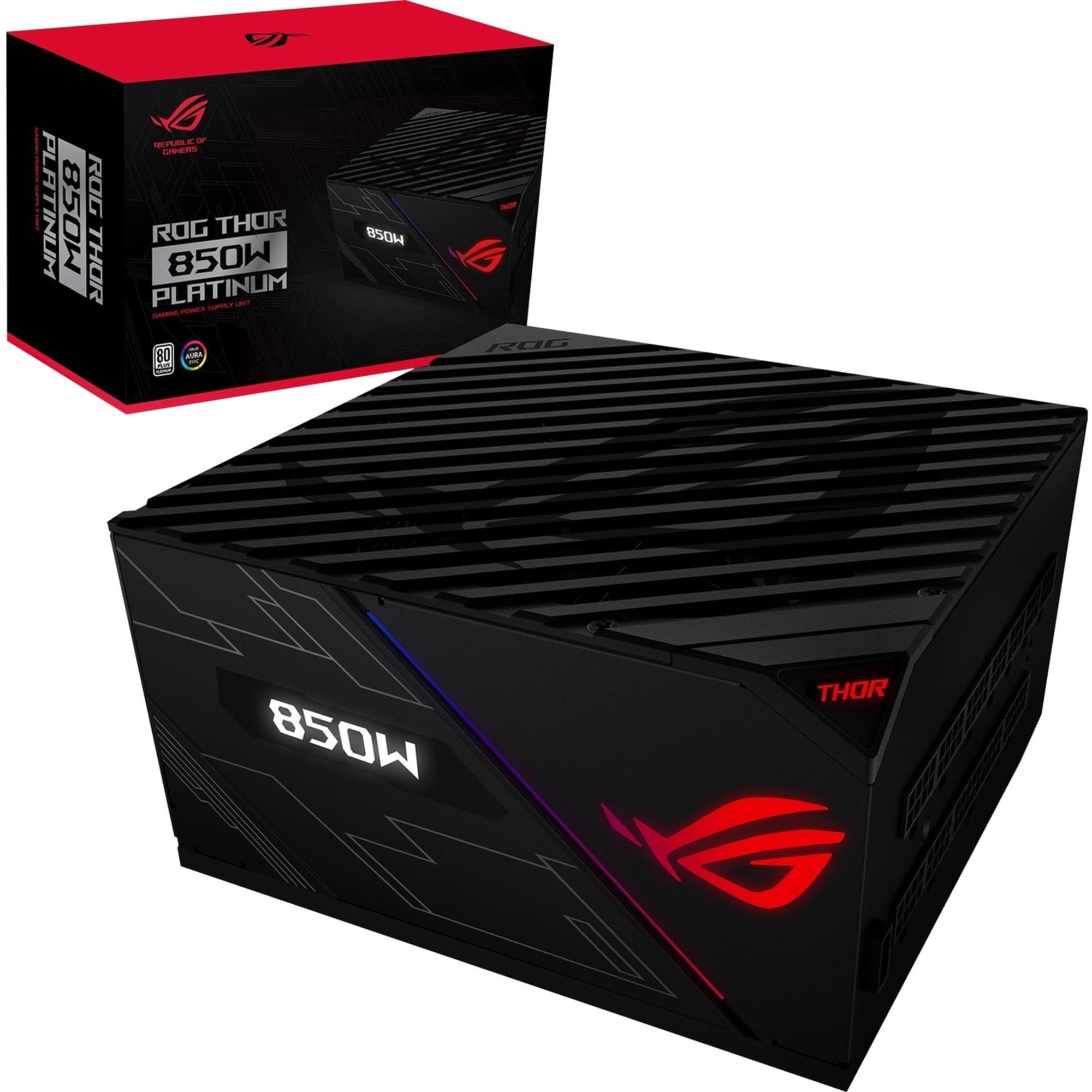 ASUS ROG Thor 850 Certified 850W Fully-Modular RGB Power Supply with LiveDash OLED Panel (Renewed)