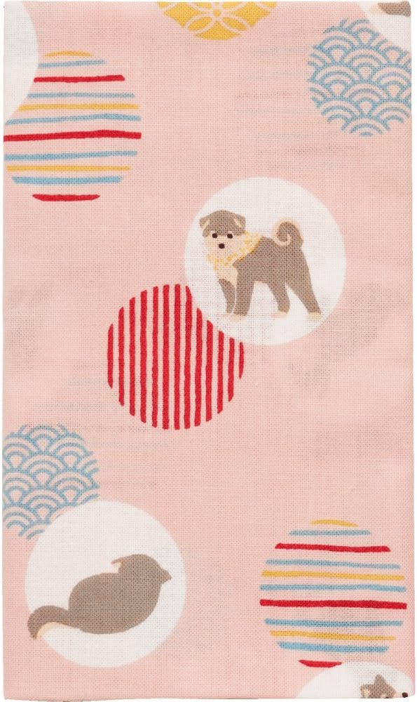 HAMAMONYO Tenugui 'Siba-Inu & Dots Pattern'