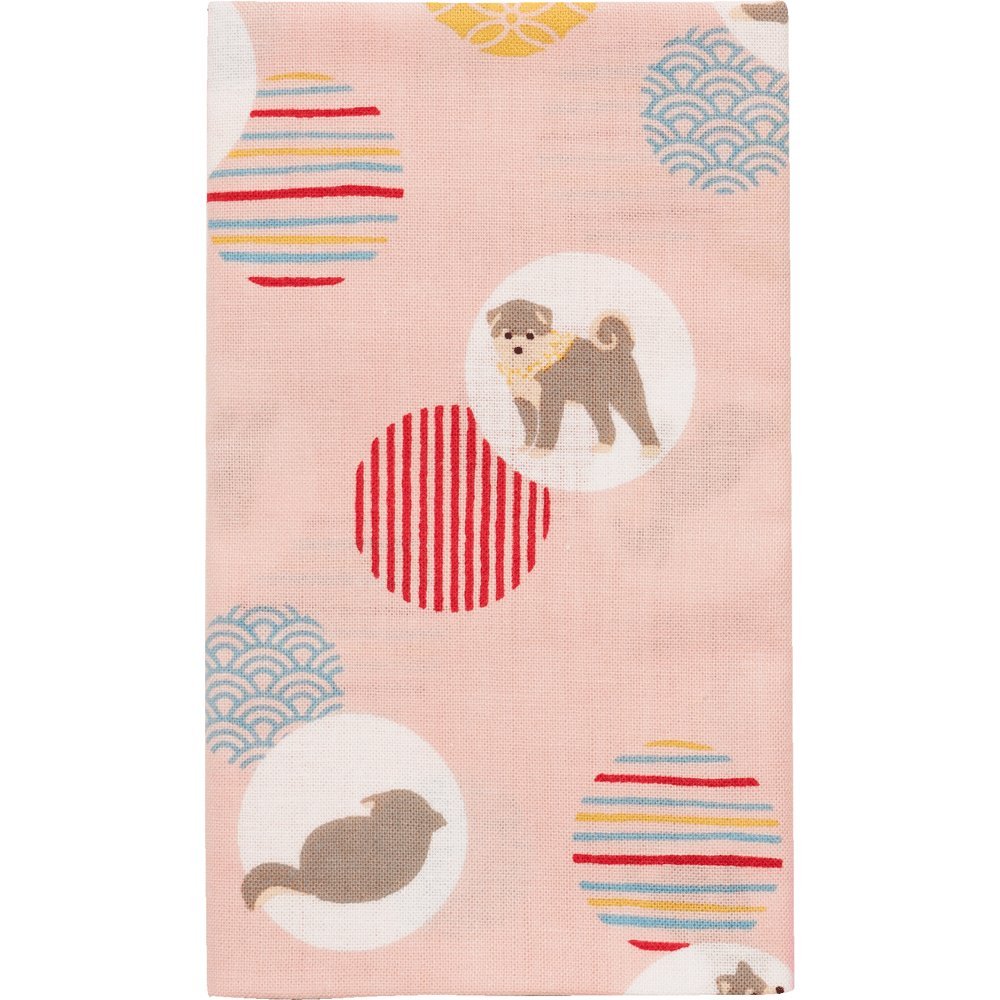 濱文様HAMAMONYO Tenugui 'Siba-Inu & Dots Pattern'