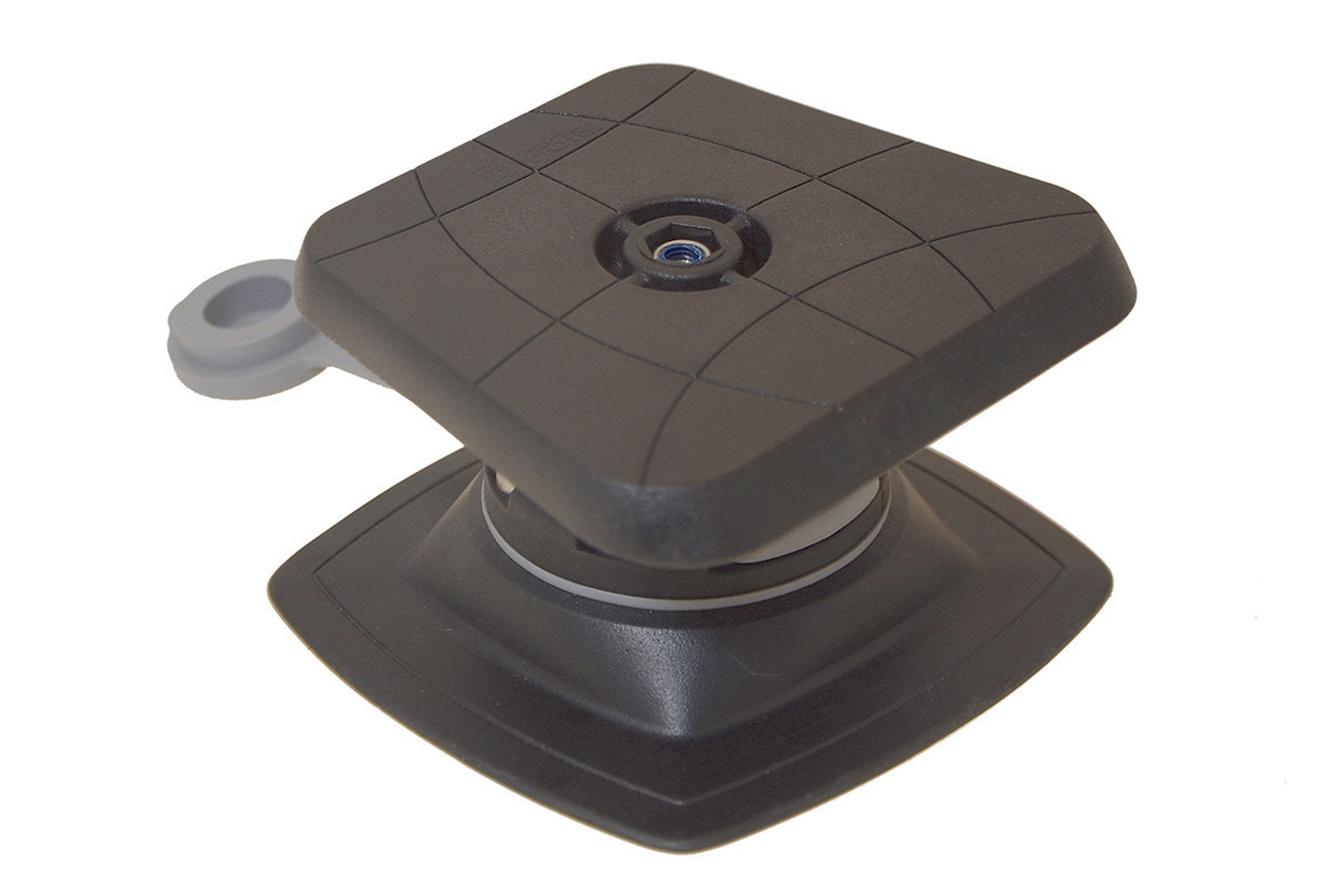 Set: Piattaforma a nido d'ape (100 x 100 mm) + supporto [base in PVC] (110 x 110 mm), Nero