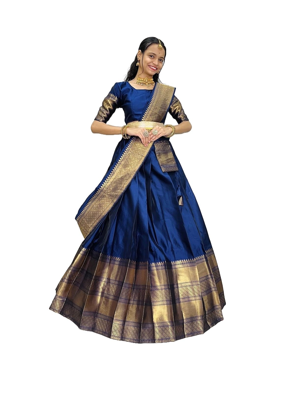 HSD Indyjska lehenga dla kobiet odzież imprezowa pół sari lehenga choli dla kobiet w pełni zszyta