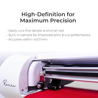 Siser Romeo High-Definition Cutter - 24 Professional Cutting Machine for Vinyl, Paper, and More WiFi Compatible with Windows & Mac - Includes Leonardo Design Studio Software, Roll Holder Accessory