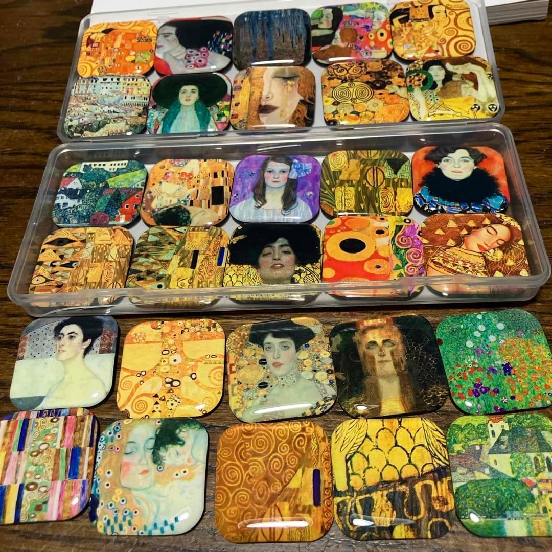 缶マグネット【猫のニャッホ クリムト】【ゆうパケット配送選択可能】 |猫のニャッホシリーズ | マグネットパーク クリムトのマグネットセット