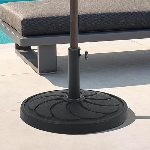 Miniatura 6 de COBANA Base de sombrilla para patio, soporte de sombrilla de resina resistente para exteriores, 40 libras, para jardín, patio, porche, balcón, color