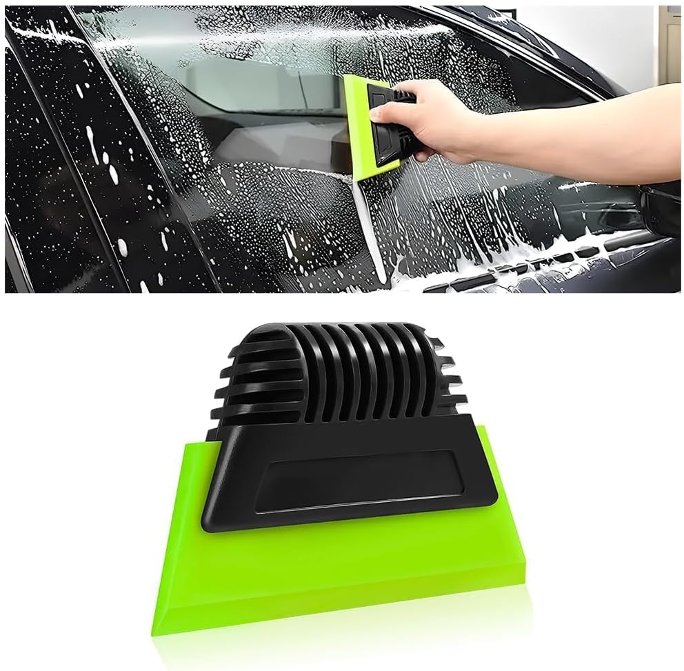 Car Glass Small Window Squeegee, All-Purpose Auto Windshield Water Blade Glass Doors Side Mirror Wiper Shower Bath Tint Squeegee, Universal for SUV Truck RV and Home Cleaning