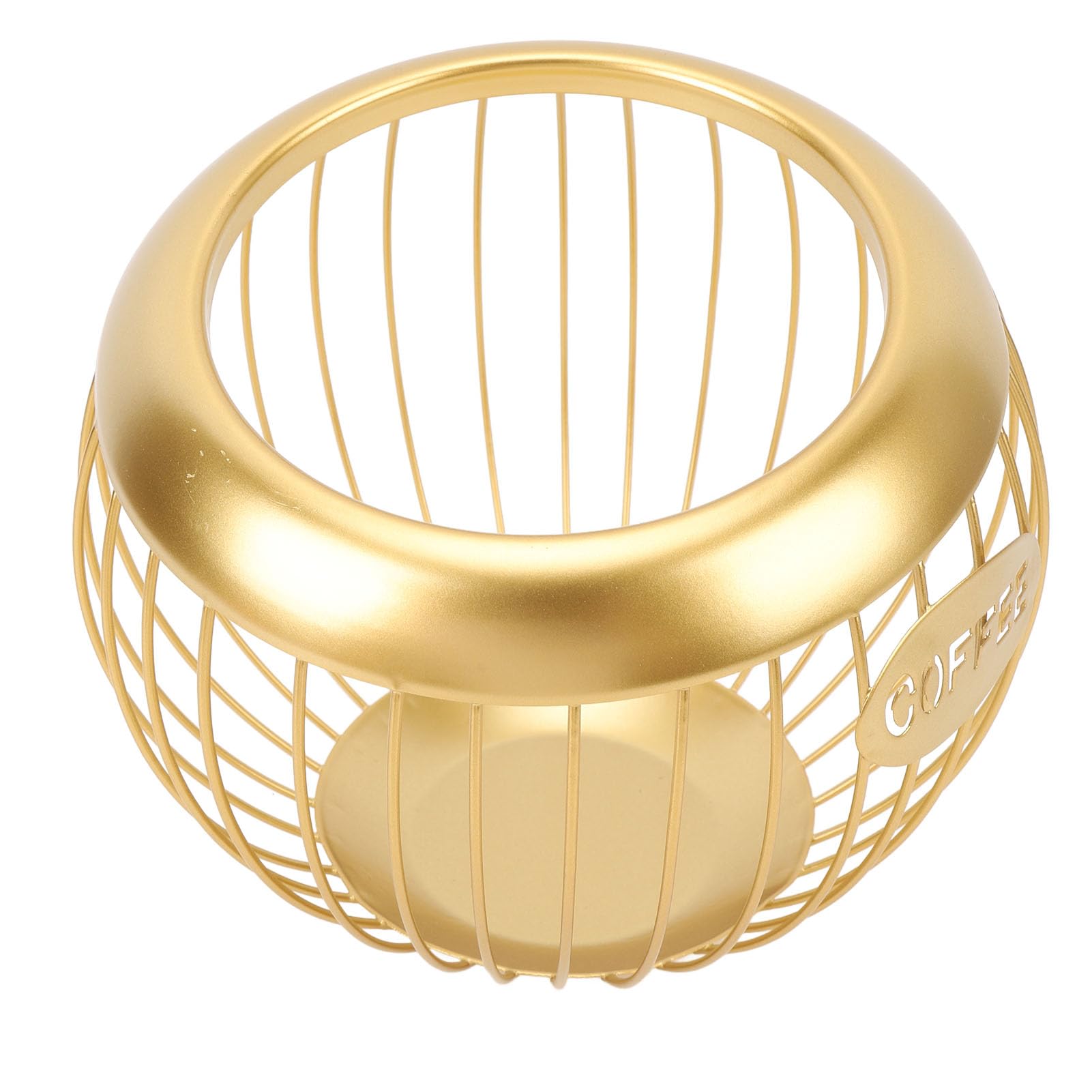 Coffee Pod Holder Large Capacity, Space Saving Design, Cup Organizer for Kitchen Countertop, Bar Station (Gold)