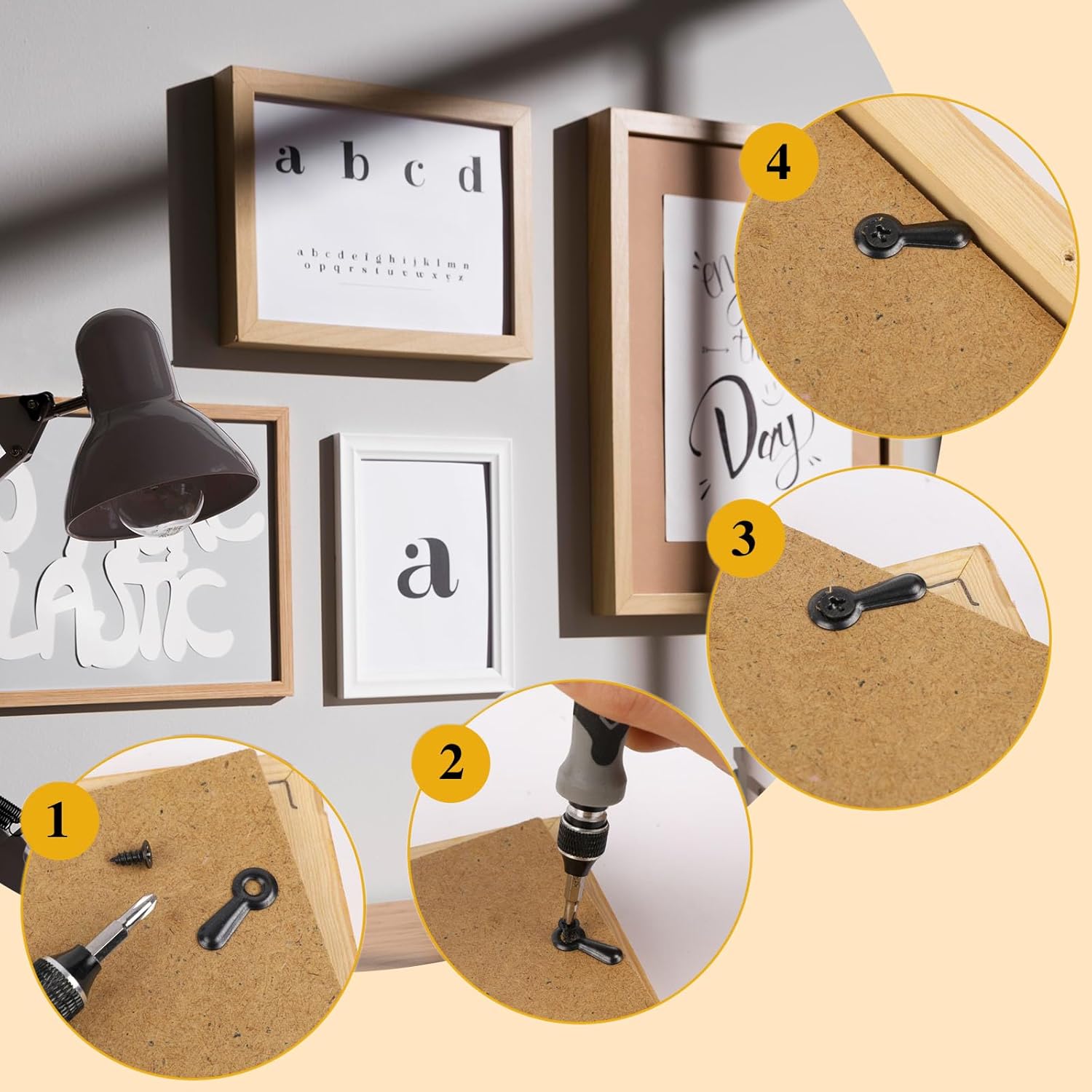 Black Iron 100-Piece Picture Frame Turn Button Fasteners