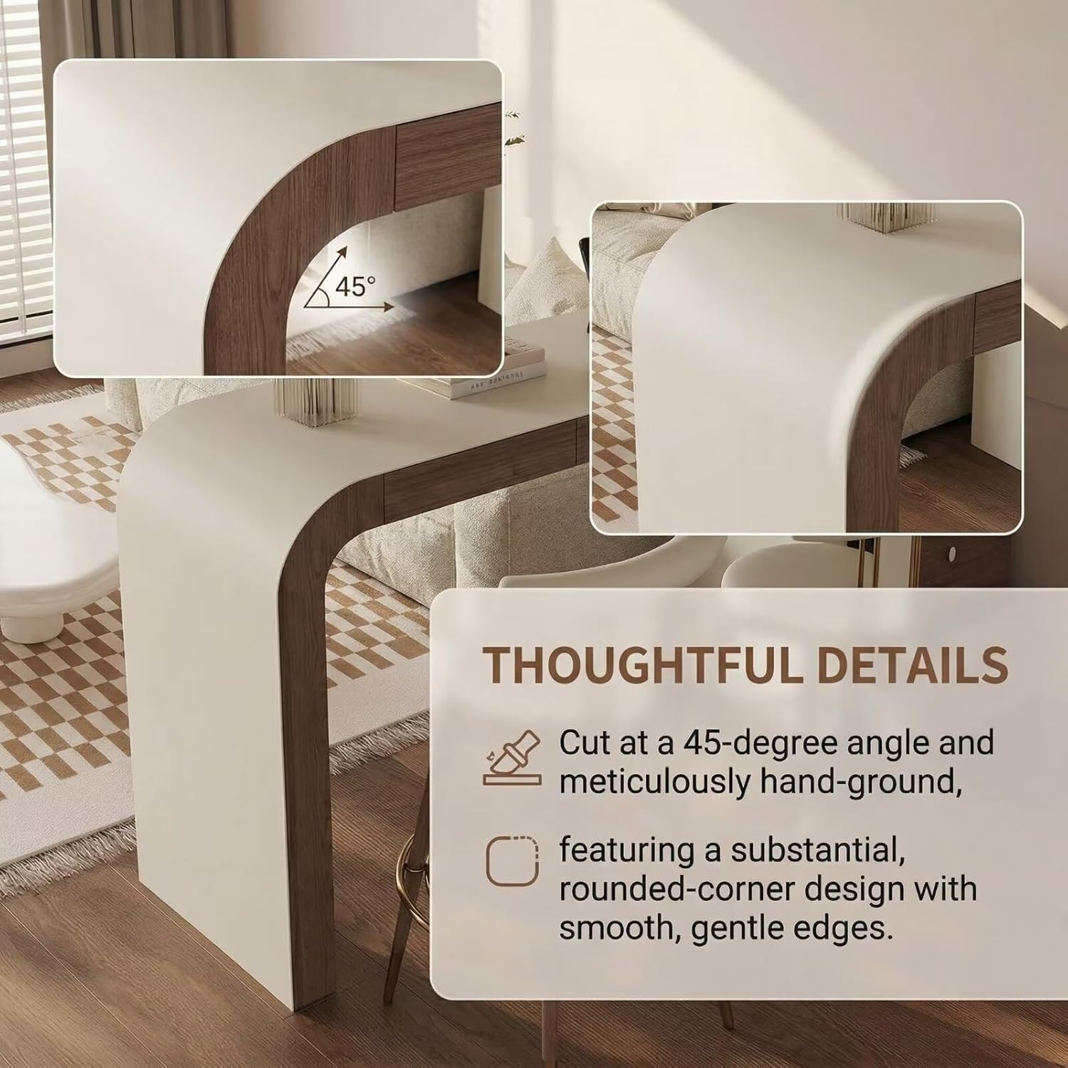 Bar Table - High Top Bar Table with Curved Design, Modern Living Room Tall Counter Includes Open Drawer for Sofa Side (76IN No Chairs)