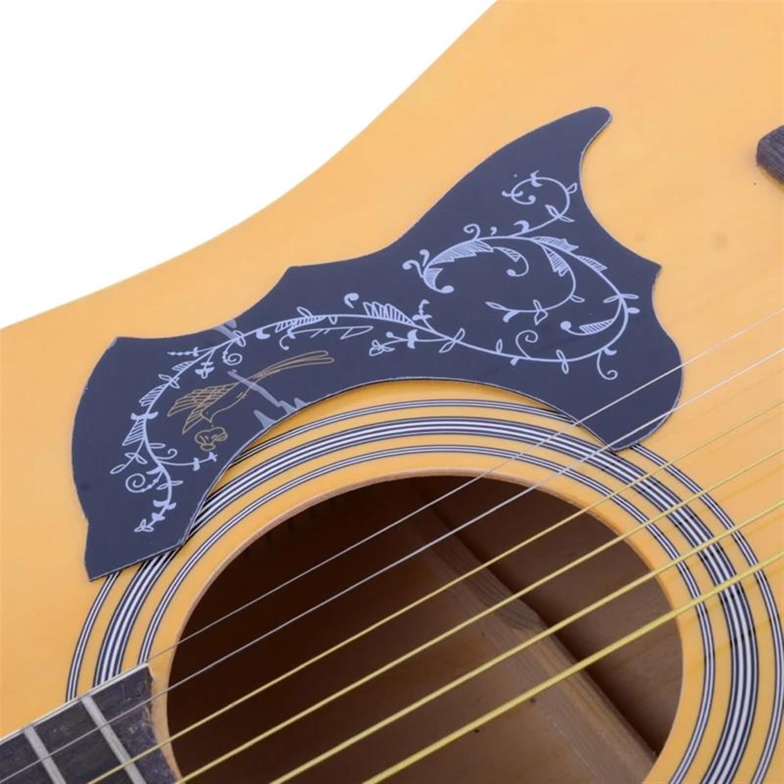 drewniana gitara Pickguard do gitary 10-pak maskownic do gitary akustycznej czarny wzór winorośli pasuje do maskownic 36 "37" 38 "39" gitarowych małych rozmiarów