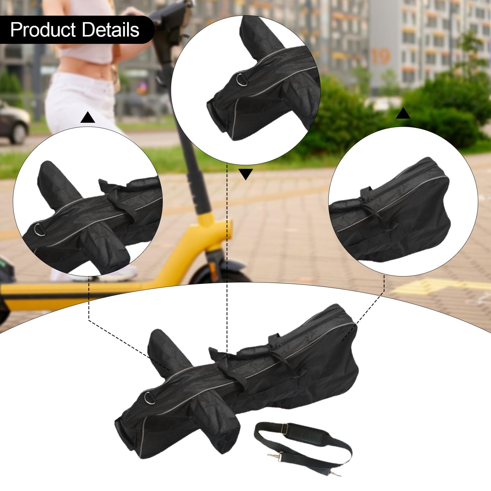 Bolsa de Viaje para Patinete Eléctrico, Estuche de Almacenamiento Profesional para
