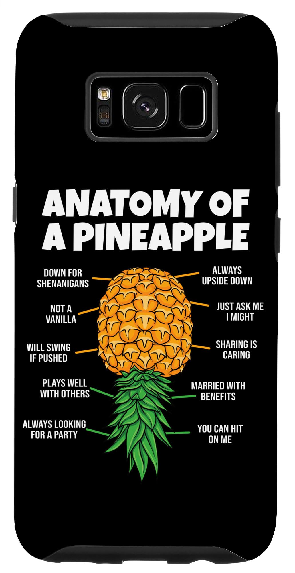 Amazon.com: Galaxy S8 Anatomy Of A Pineapple Swinger - Divertida funda de  piña al revés : Celulares y Accesorios