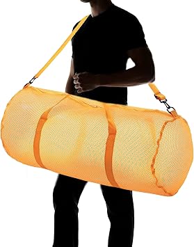 Large Mesh Duffel Bag Scuba Diving Snorkel Bag with Equipment Water Sports Beach Diving Snorkeling Gear Bag Basketball Net Carry Bag Snorkeling Bag Mesh Diving Bag Net Carry Bag