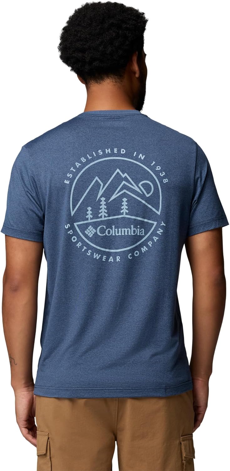 Columbia Mens Parsons Point Short Sleeve Back Graphic Tee