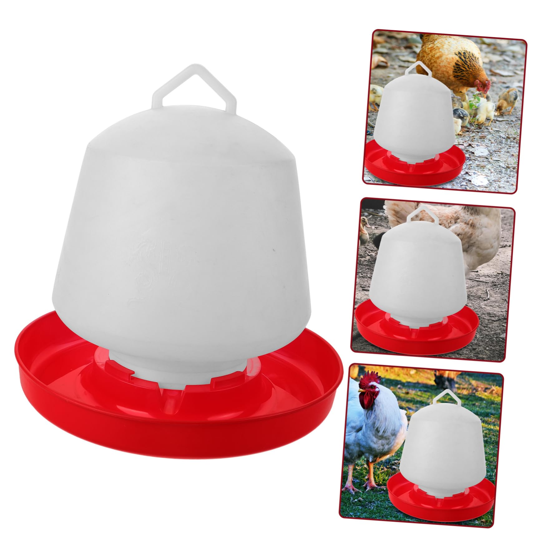 Mangiatoia per Pollame e Contenitore per Alimentazione, Secchio Anti-schizzi in Plastica Resistente da 16 Litri, Adatto per Polli, Oche e Uso Domestico o Professionale