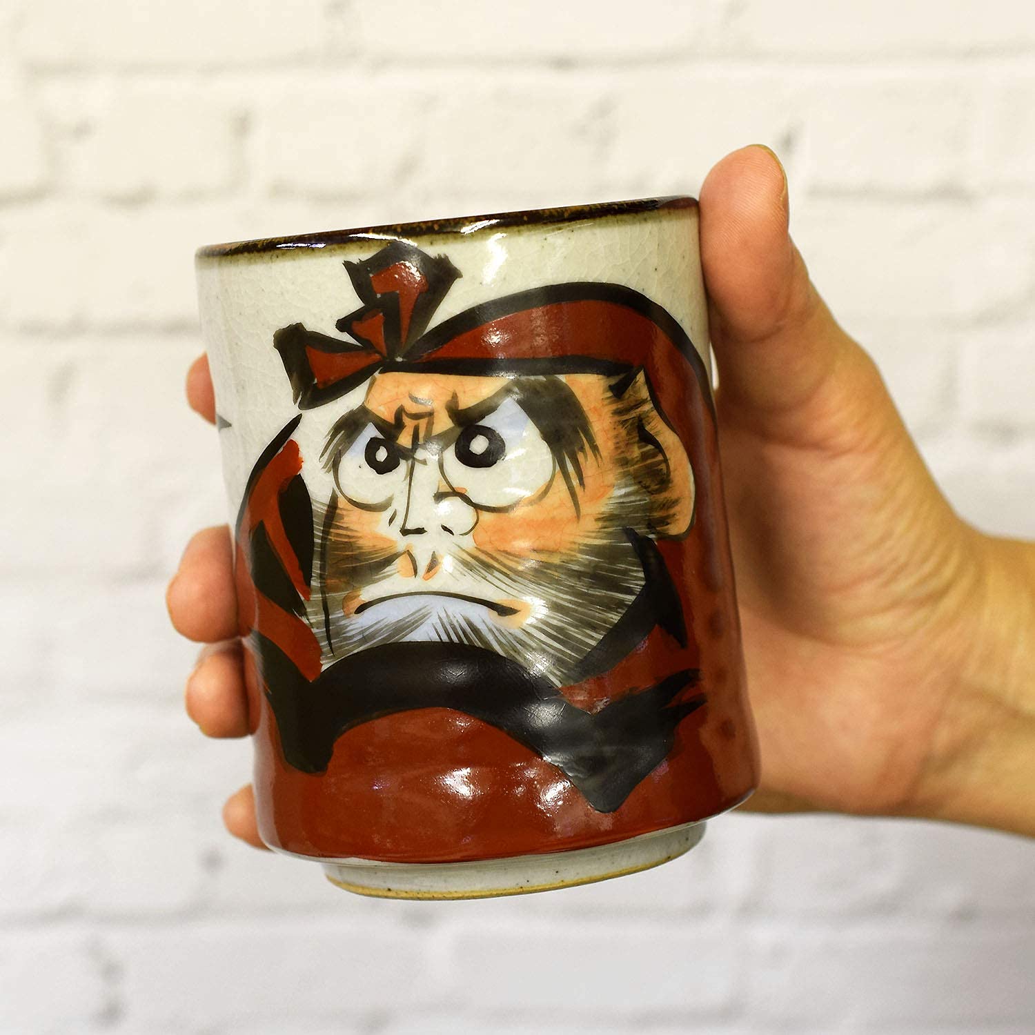 Amazon | 和座の蔵 おしゃれ 九谷焼 湯呑み だるま 大きい 湯呑み茶碗