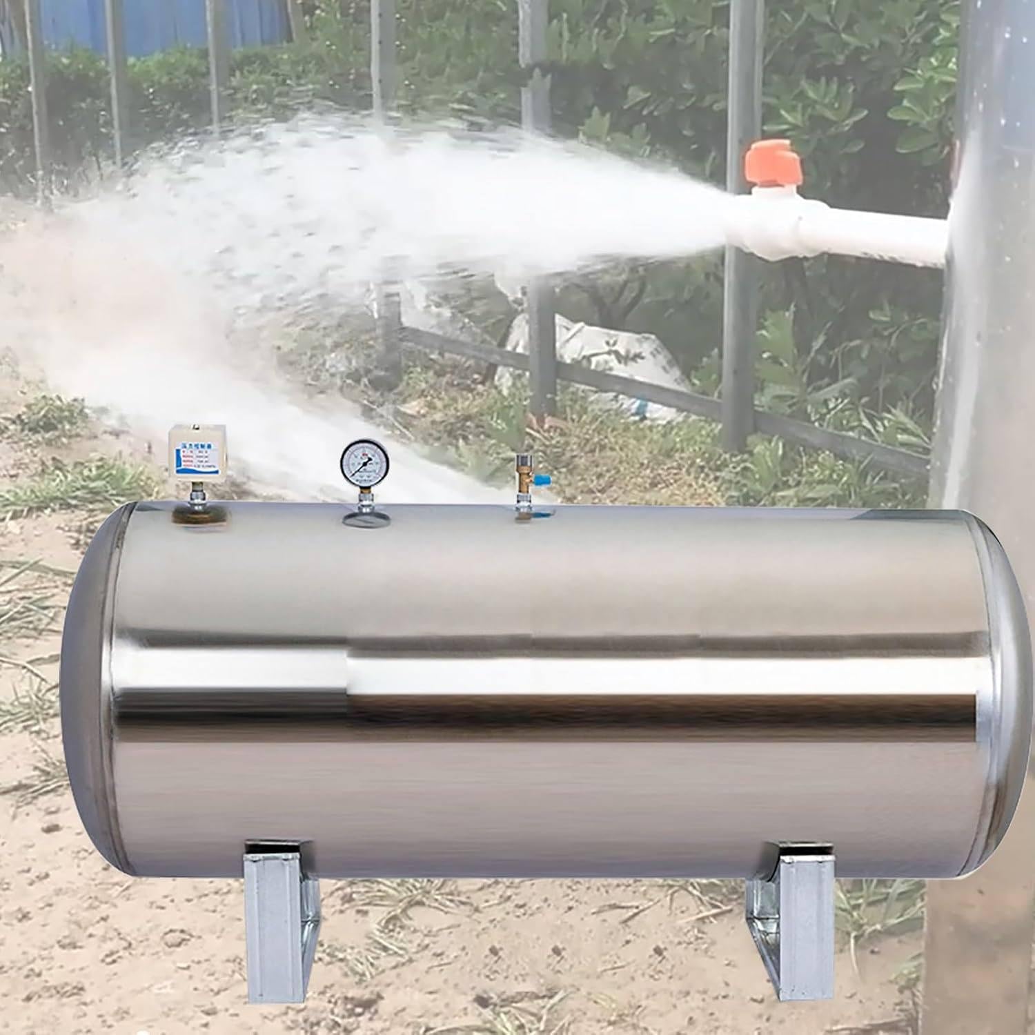 Depósito de almacenamiento de agua de acero inoxidable con vejiga para bomba de pozo