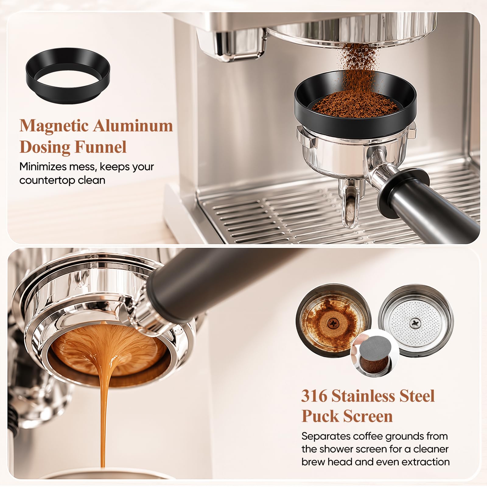 Kit Barista 9 Piezas, Tamper de Café de 51mm, Accesorios de Espresso | Barista Accesorios Cafetera con Tamper, Distribuidor, WDT Tool, para Máquina Espresso Portafiltro