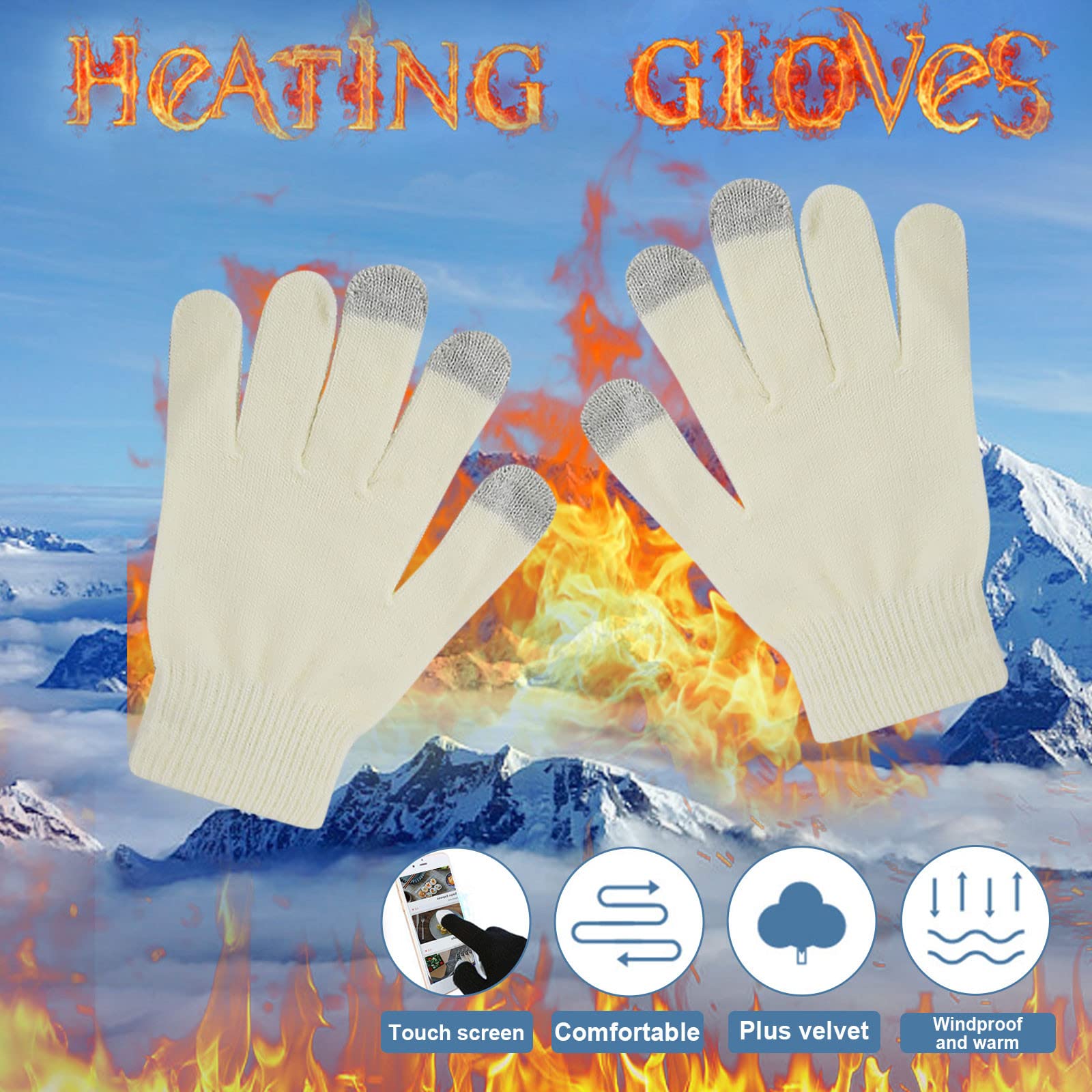 Handschuhe-Damen-Winter-warm, Handschuhe Damen Winter Fleece Fingerless Gloves Warme Rheuma Handschuhe Sport Wollhandschuhe Dünne Thermo Thermo 