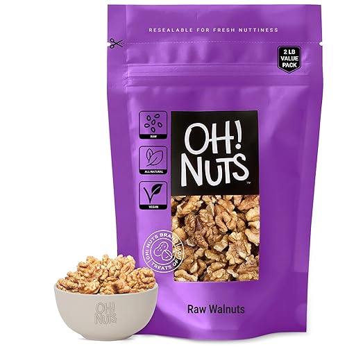 Oh Nuts Bolsa a granel de nueces crudas de 2 libras Mezcla saludable sin cáscara de mitades y piezas de Chandler Snacks Keto frescos y saludables