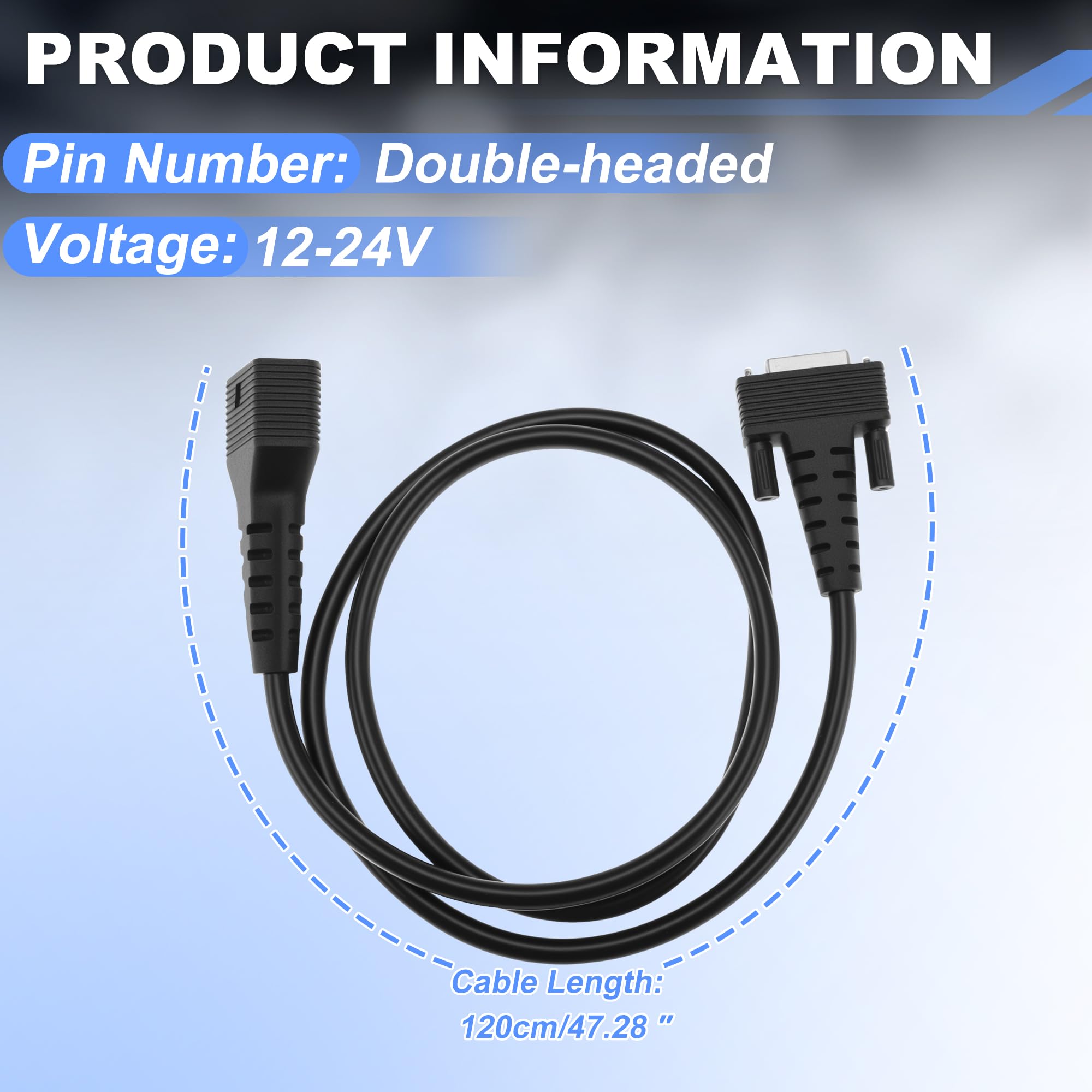 ACROPIX Cable de diagnóstico de 16 pines macho a hembra de 15 pines OBDII OBD, cable adaptador OBD, 12-24 V, 120 cm, 1 unidad