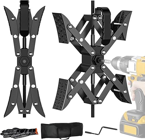 AUH Calzo de rueda estabilizador de RV en forma de X (permite taladrar para ajustar), estabilizadores de remolque de viaje, accesorios