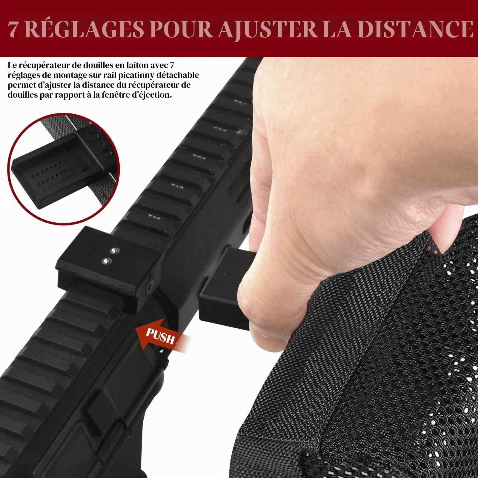 Pissente Capteur de Tir en Laiton avec Sac en Filet, Collecteur de en Nylon Résistant à la Chaleur, Fermeture Éclair au Bas pour Sacs