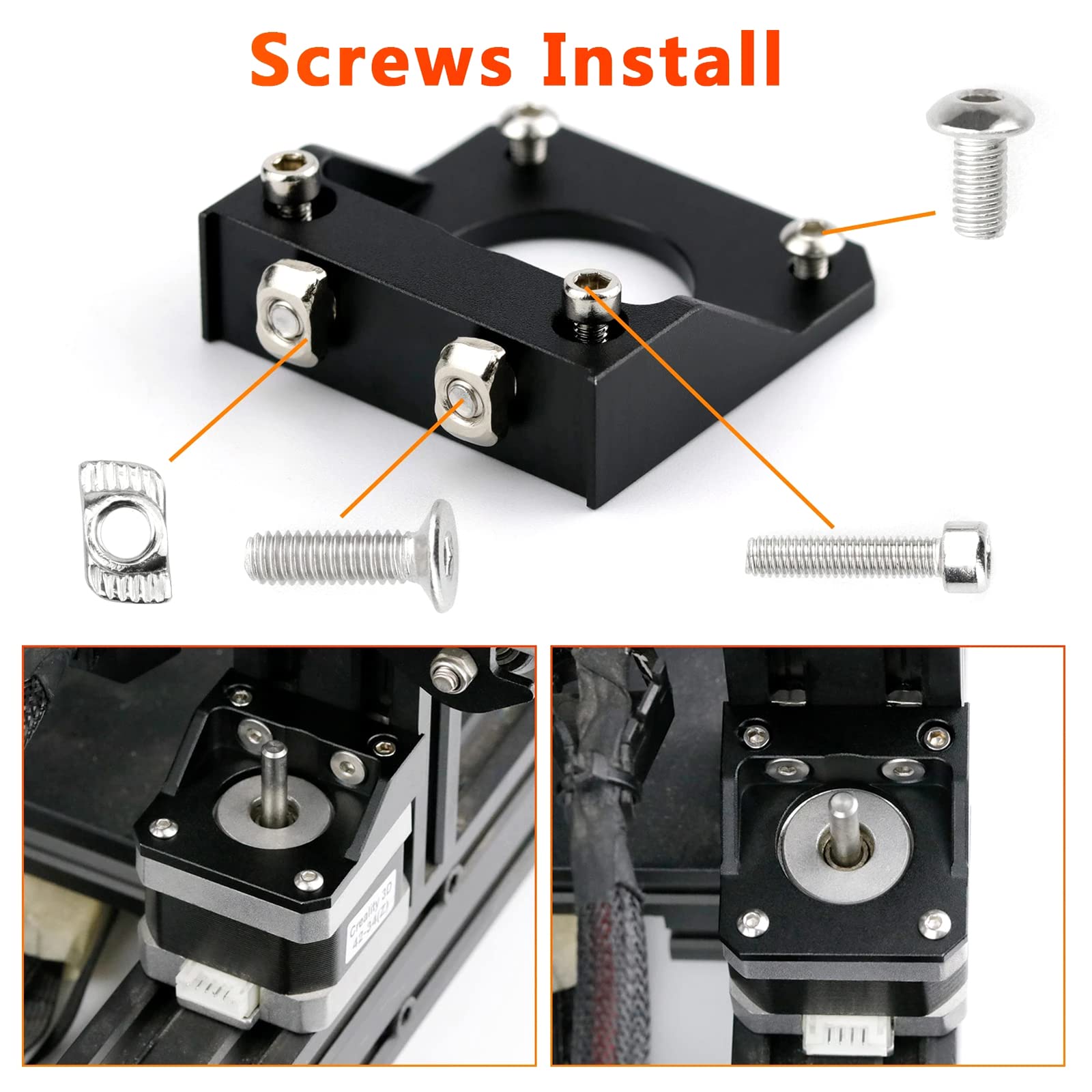 Zerberoxyz Z-Achsen Schrittmotorhalterung Aus Alu Für Ender-3 & CR-10 3D-Drucker