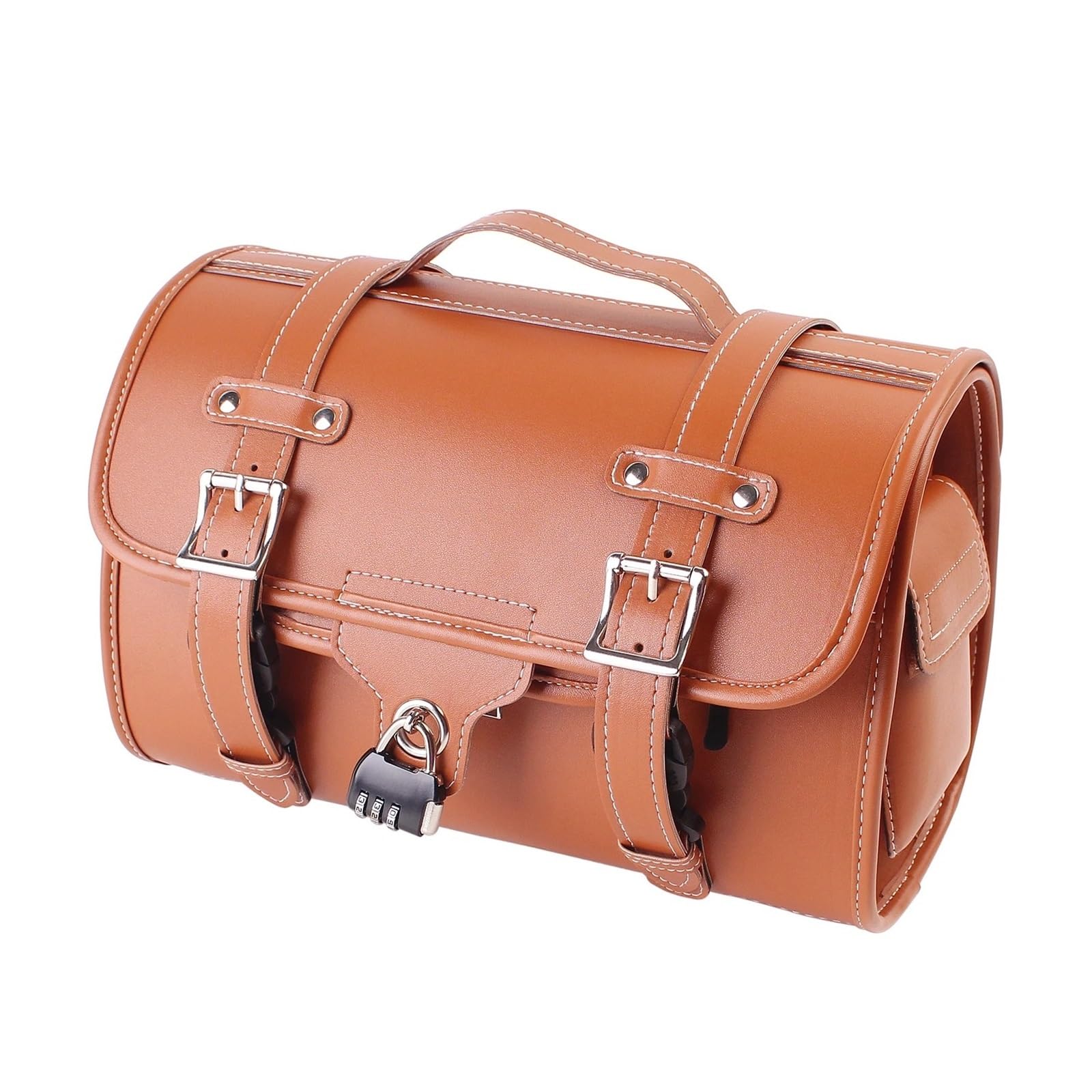 Top Case Motos Bolsa Universal Asiento Motocicleta Impermeable Gran Capacidad Equipaje Viaje Herramientas Laterales Marrón Ciclistas Bolsa De Moto(Brown)