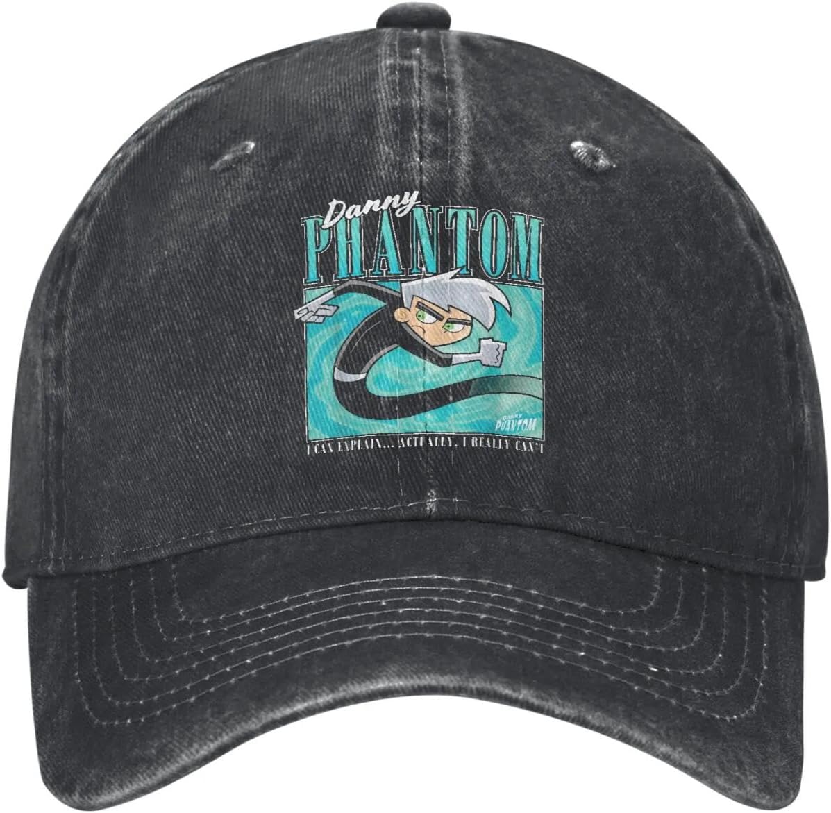Danny Phantom Going Ghost Baseball Caps Distressed Denim 90's Retro Cartoon Headwear Men Women Outdoor Workouts Adjustable Hat