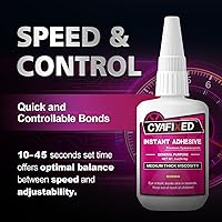 Vista 7 de Pegamento super líquido para plástico, cerámica, acuario, 113.6 gramos, adhesivo cianoacrilato transparente de espesor medio multiusos, pegamento CA